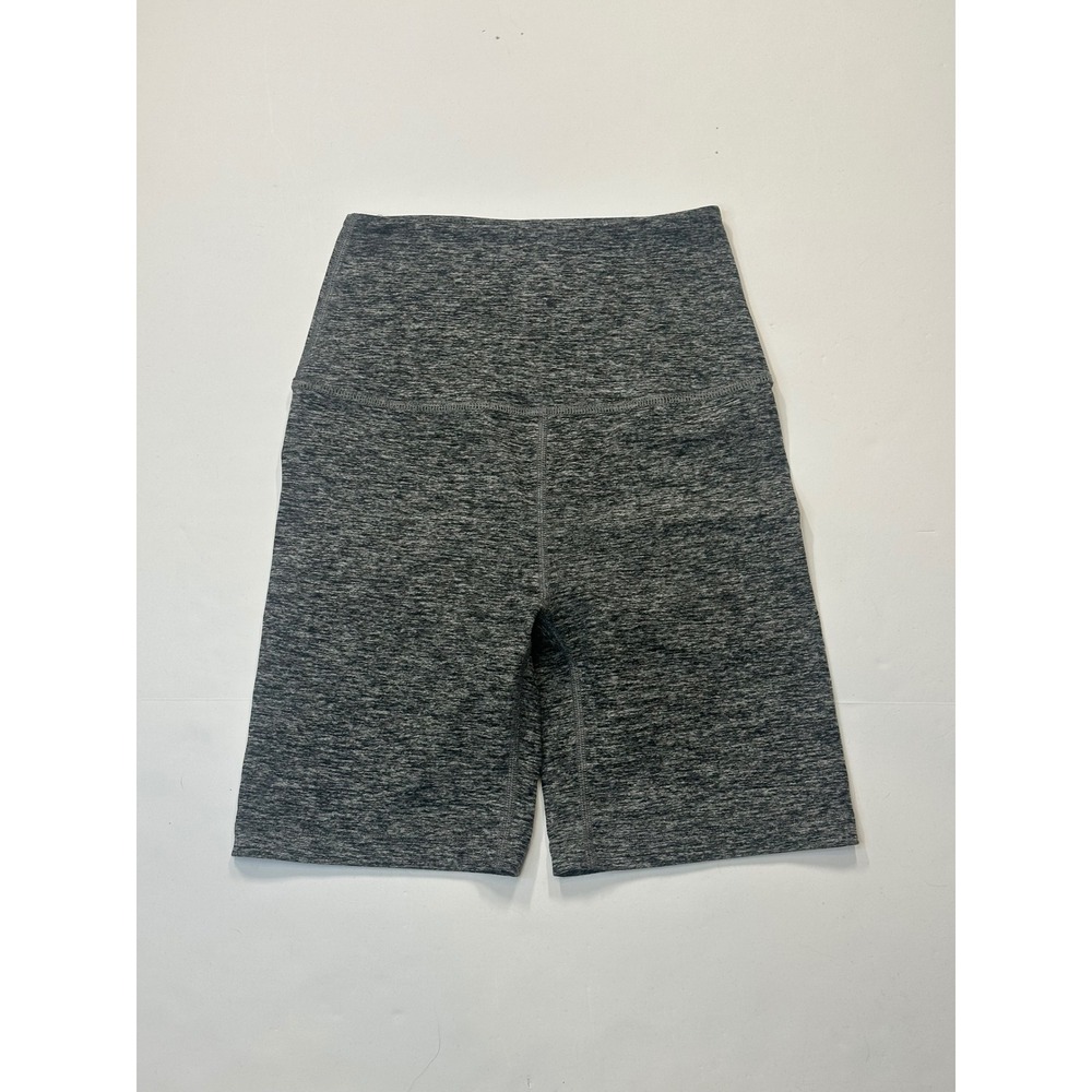 Beyond Yoga Spacedye High Waisted Biker Shorts 7 Inch Heather Gray Small